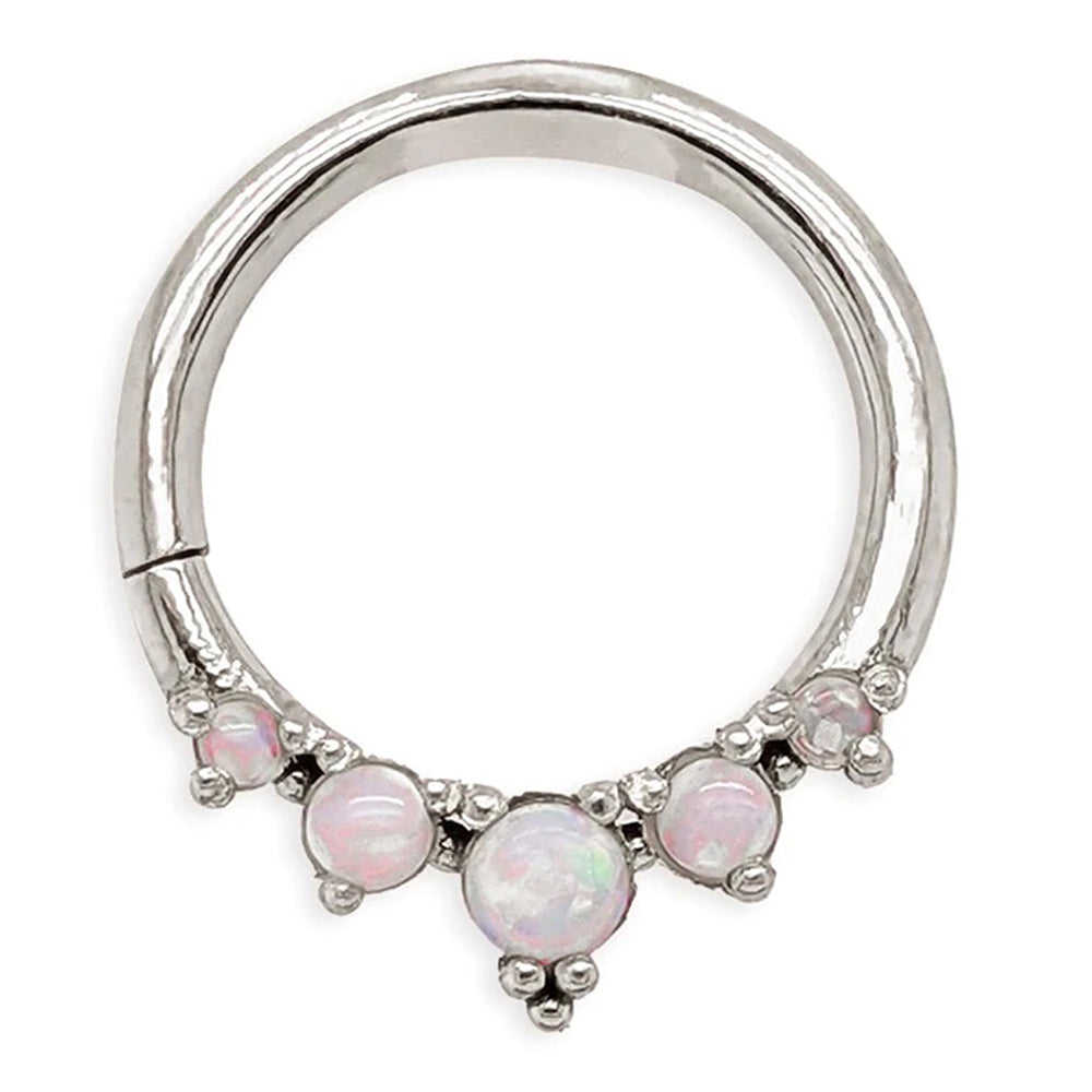 "Throne" Continuous Ring in Gold with Gemstones