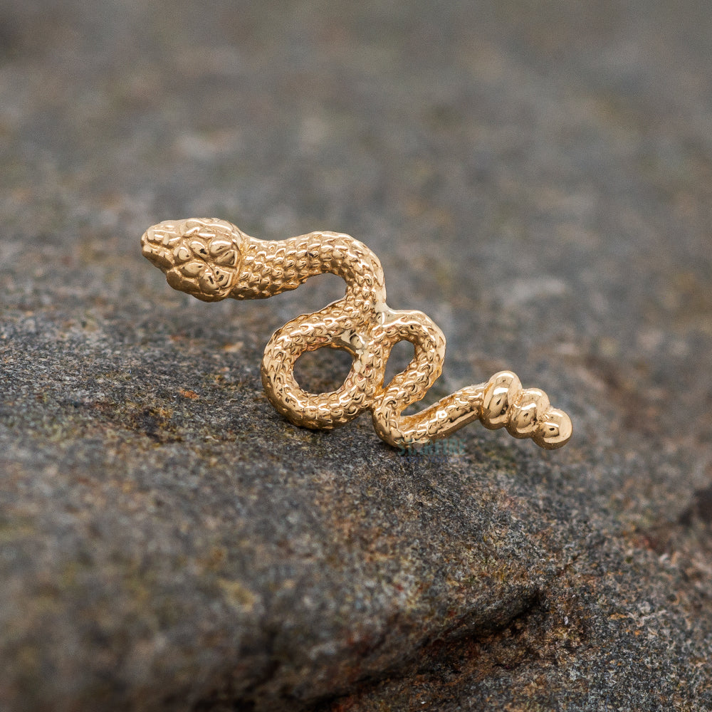 threadless: "Slither Snake" Pin in Gold