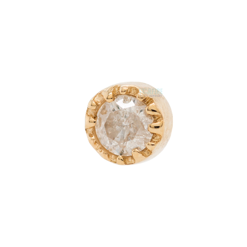 threadless: Scalloped Pin in Gold with Round Gemstone