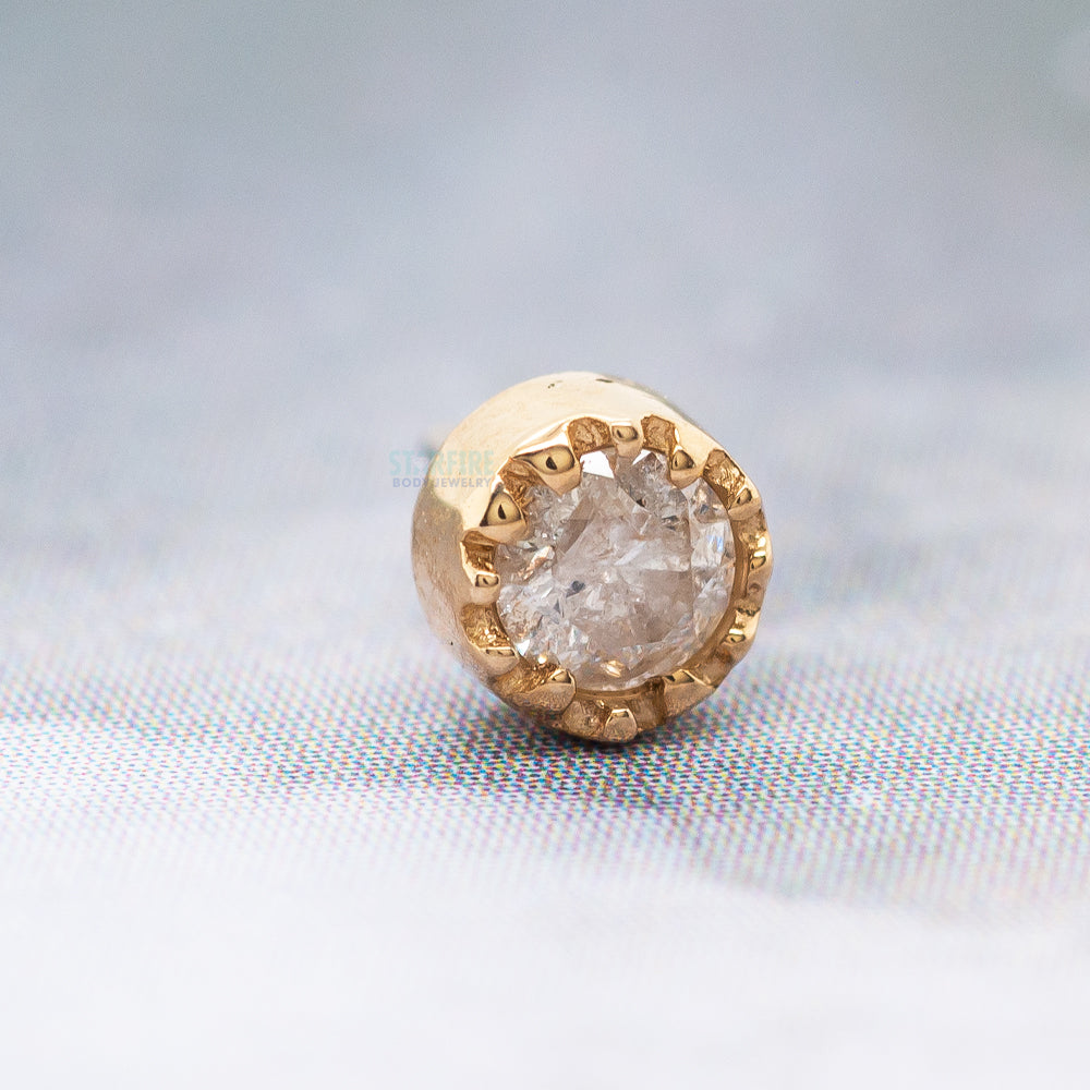 threadless: Scalloped Pin in Gold with Round Gemstone