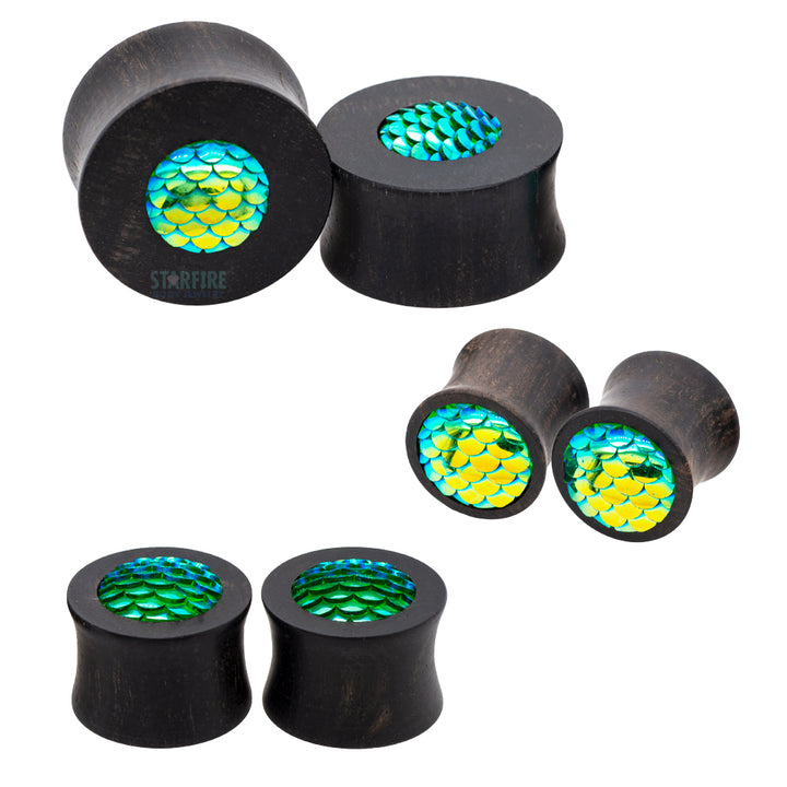 Mermaid Scale Plugs in Wood