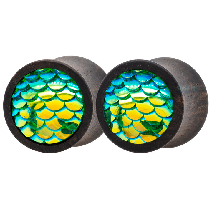 Mermaid Scale Plugs in Wood
