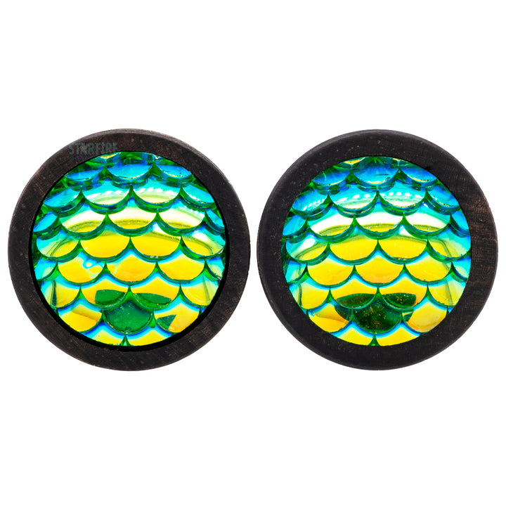 Mermaid Scale Plugs in Wood