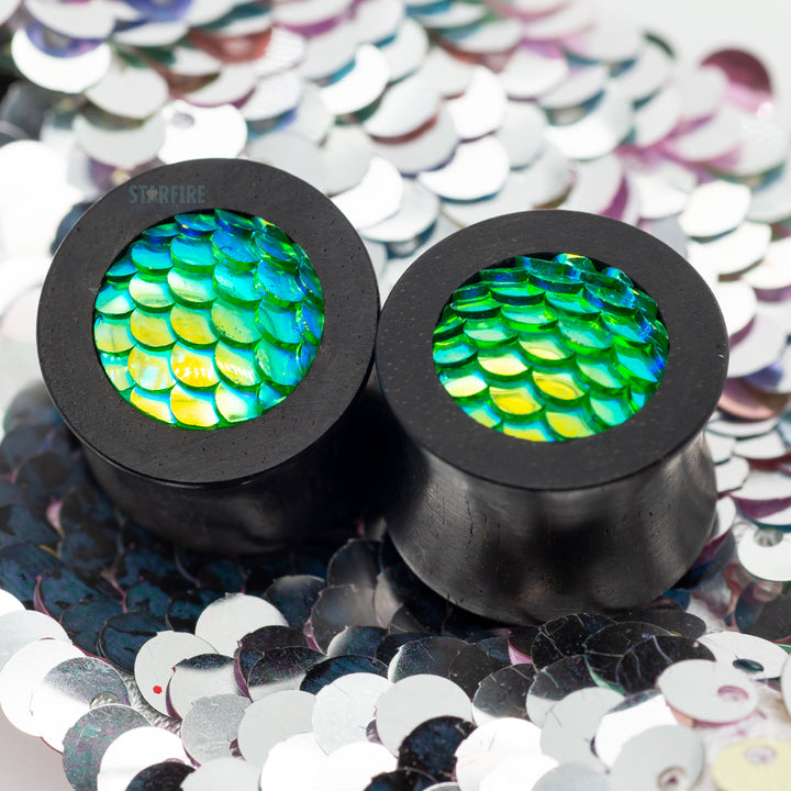 Mermaid Scale Plugs in Wood