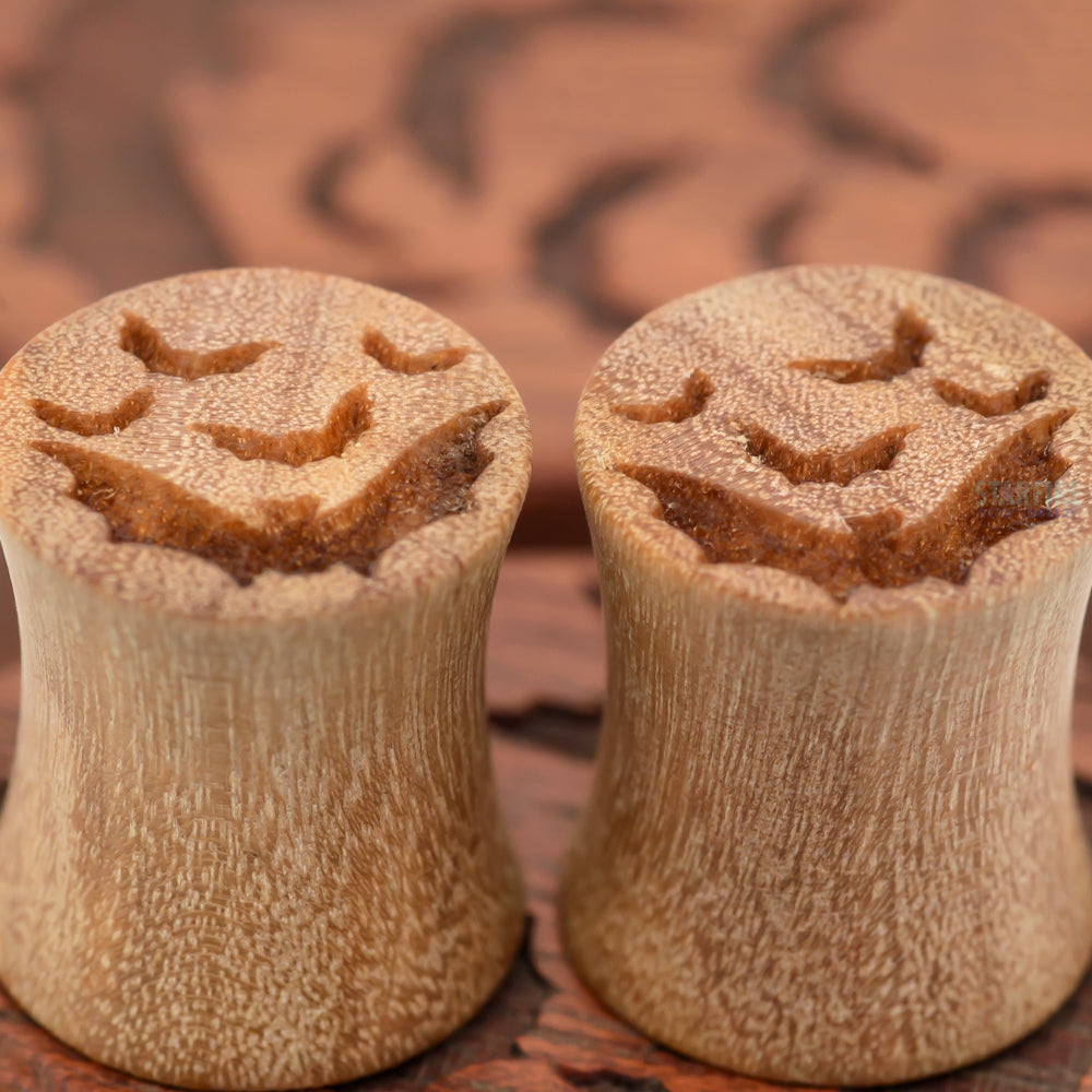 Bats Wood Plugs - Olivewood