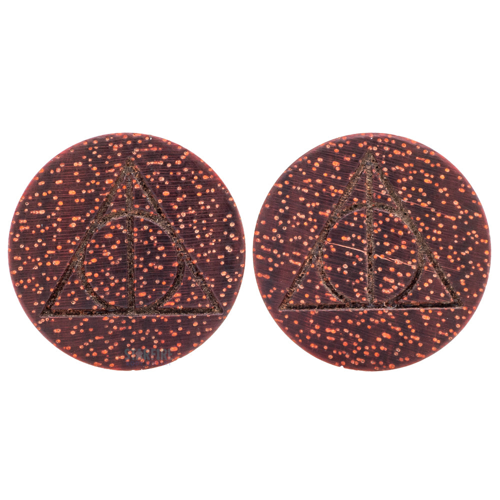 "Deathly Hallows" Wood Plugs