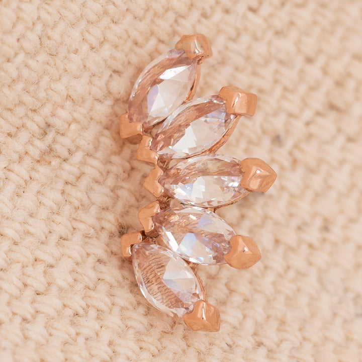 threadless: "Bella" Pin in Gold with Gemstones