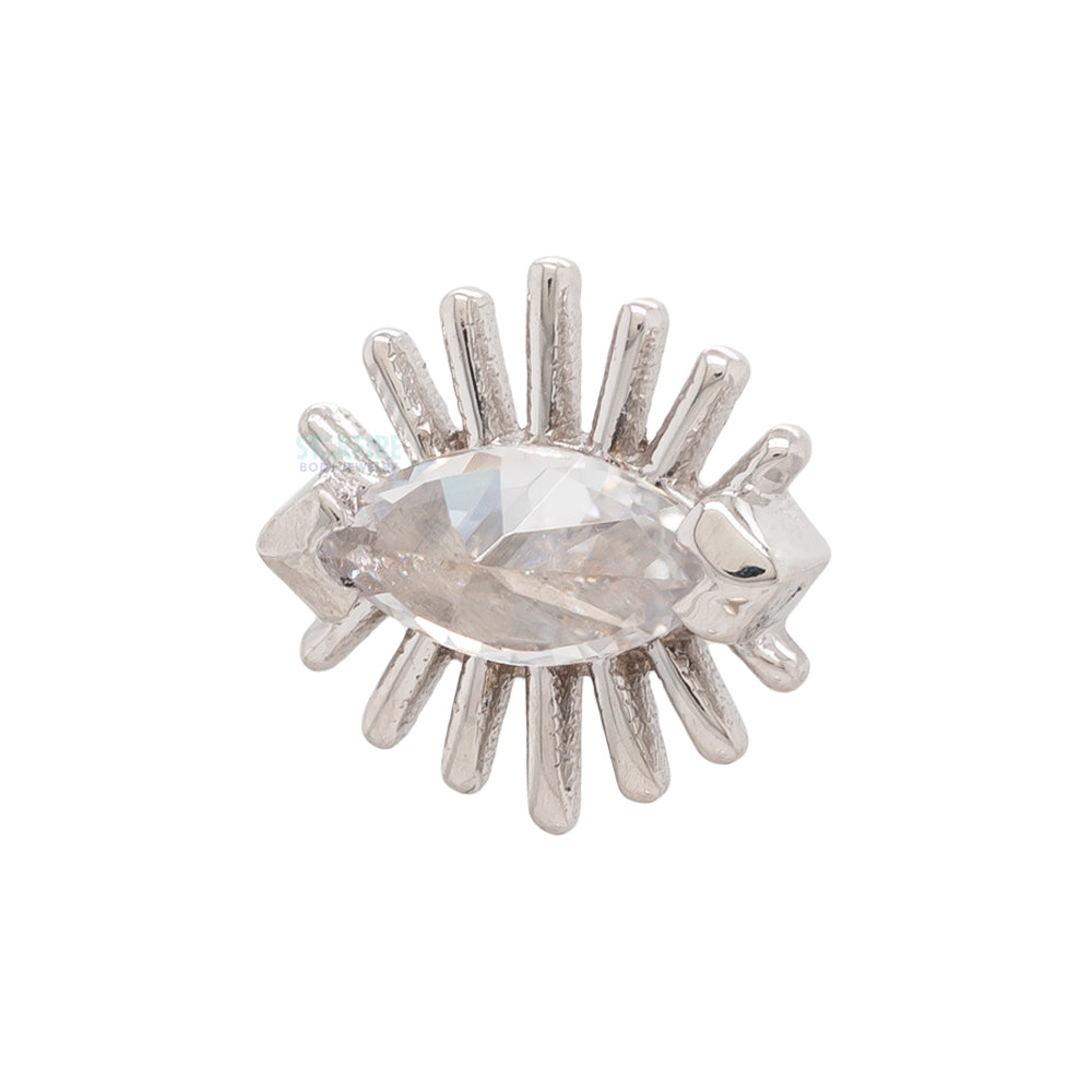 threadless: "Queen" Pin in Gold with Gemstone