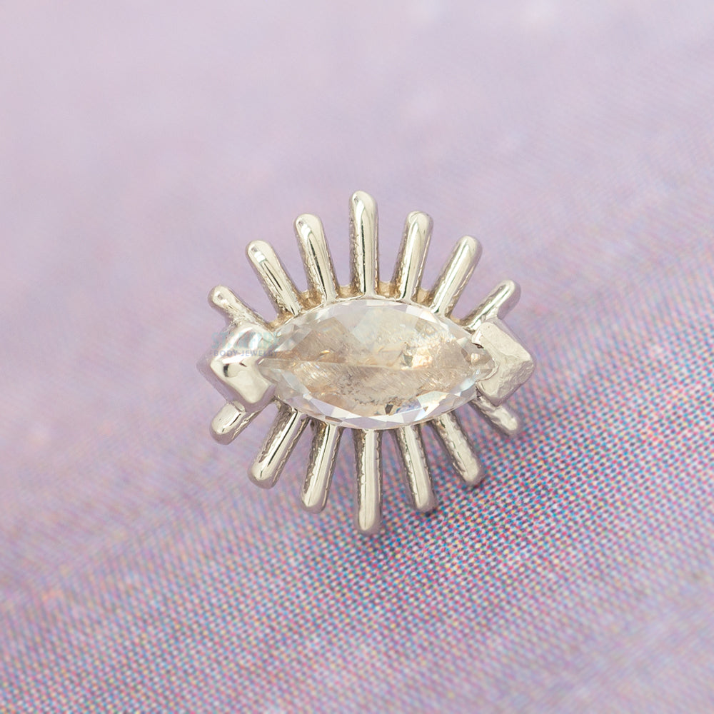 threadless: "Queen" Pin in Gold with Gemstone