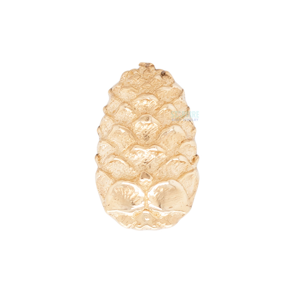 Pine Cone Threaded End in Gold