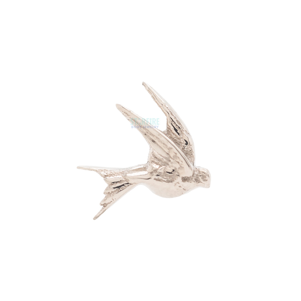 Small Swallow Threaded End in Gold
