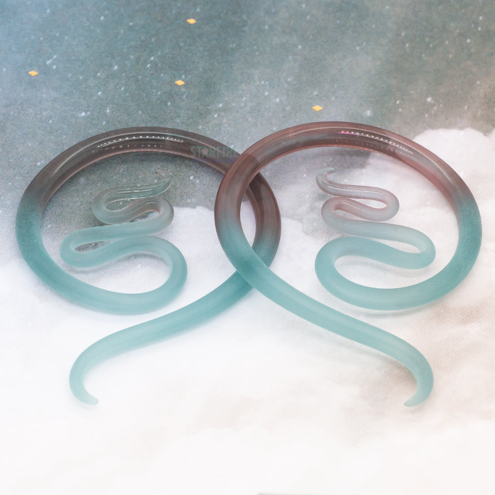 Glass Nika Moons - Ice Seaglass