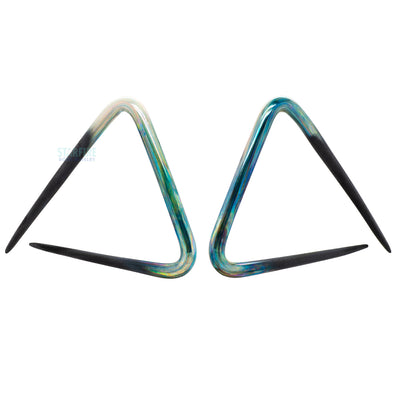 Glass Triangles - Green Pearl Seaglass