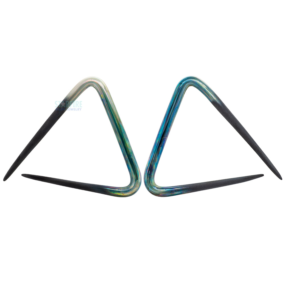 Glass Triangles - Green Pearl Seaglass