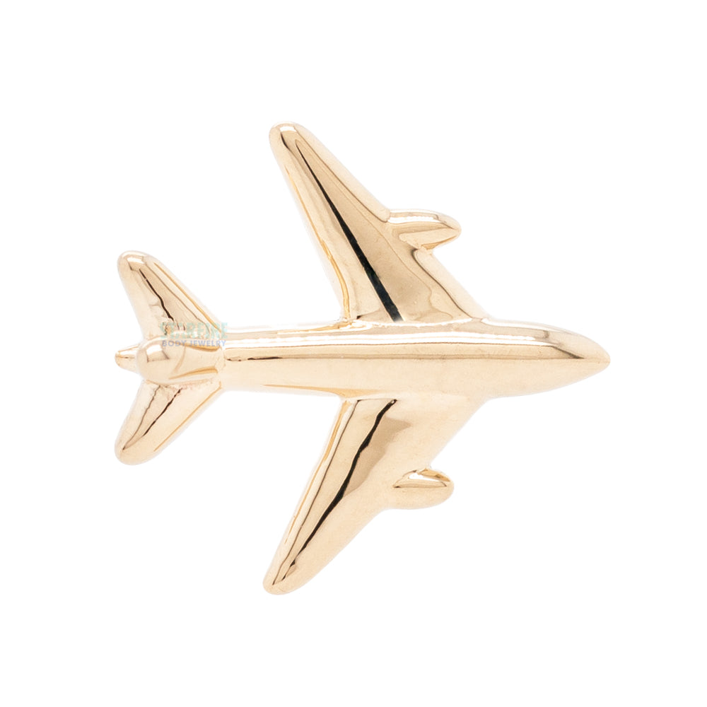 Airplane Threaded End in Gold