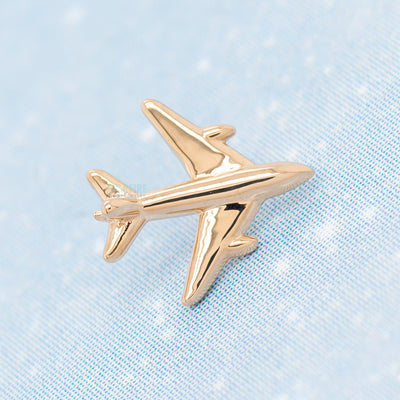 Airplane Threaded End in Gold