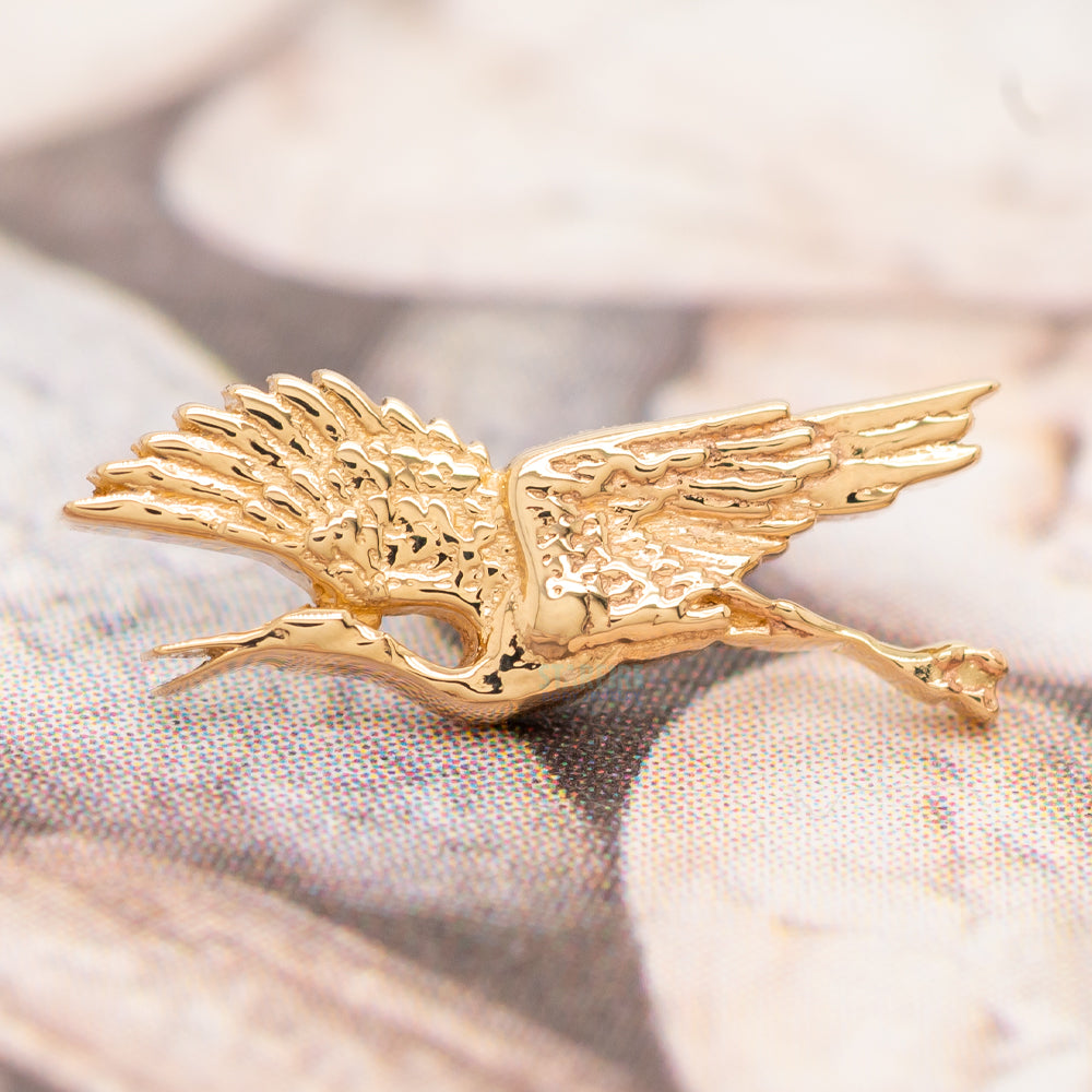 "Gillian Flying" Threaded End in Gold & Platinum