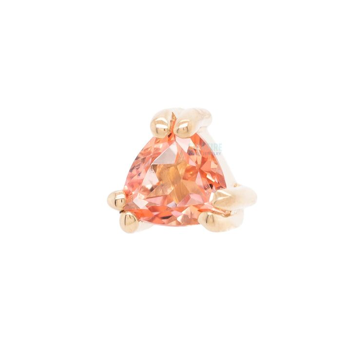 "Tanti" Threaded End in Gold with Peach Topaz