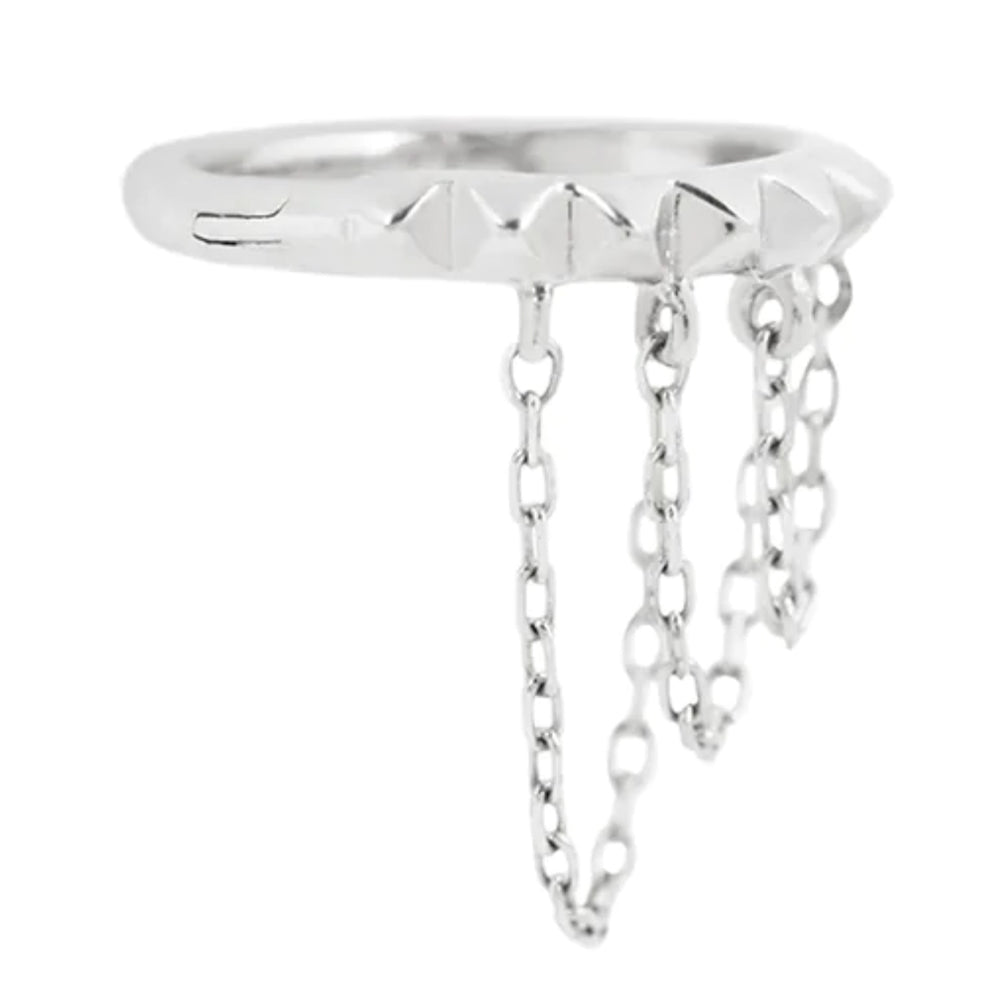 "Persephone" with Chains Hinge Ring / Clicker in Gold
