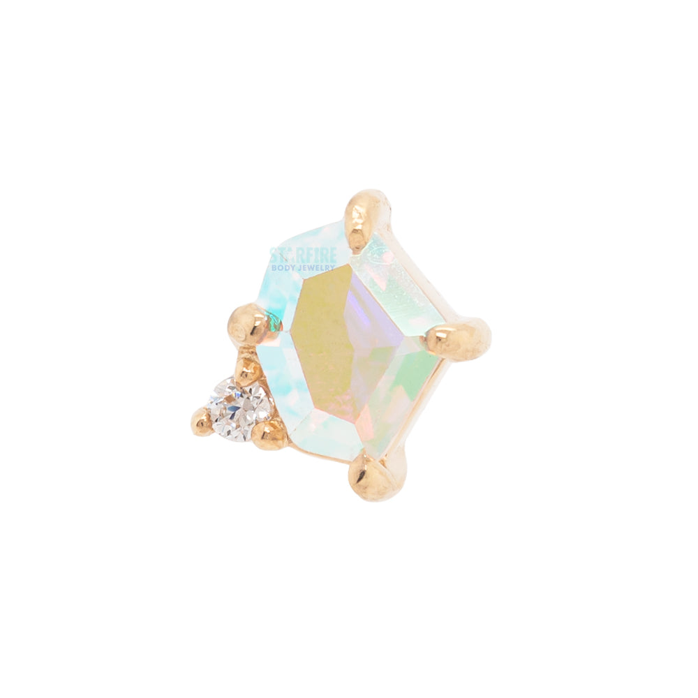 threadless: "Elicit" End in Gold with Mercury Mist Topaz & CZ