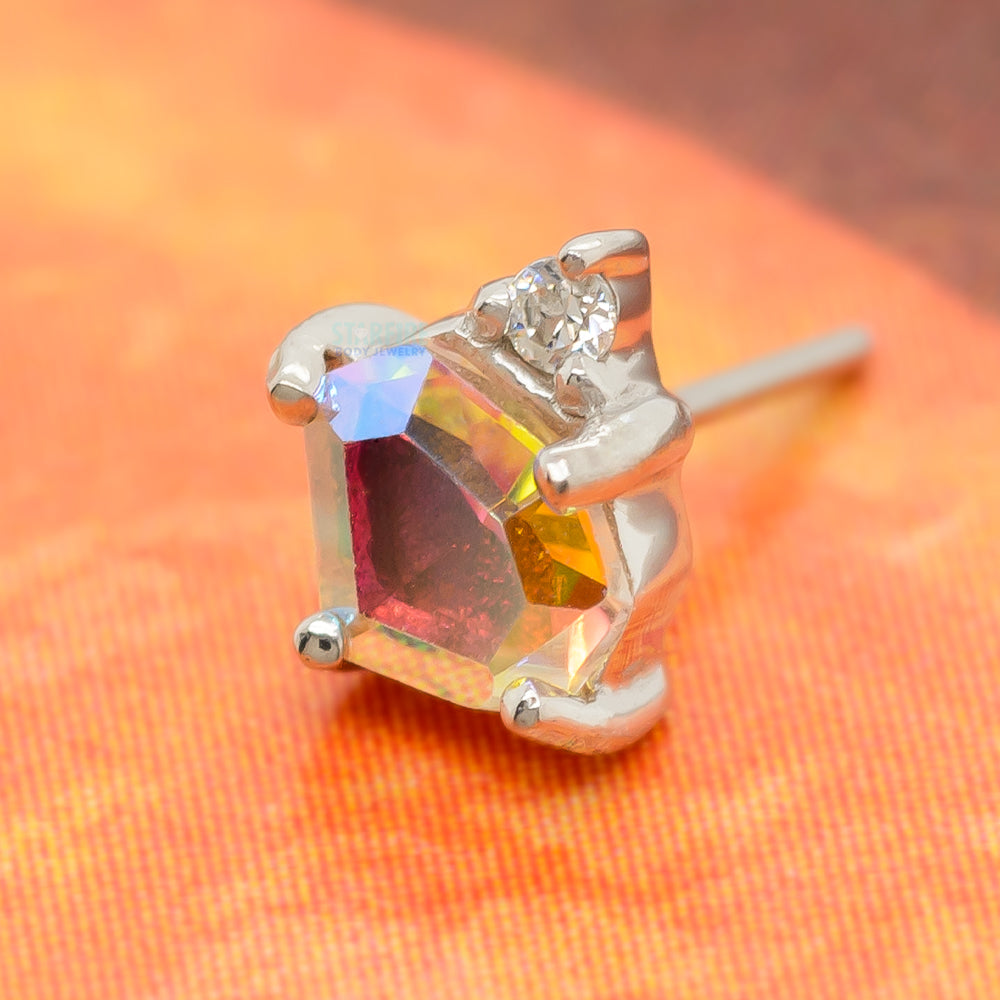 threadless: "Elicit" End in Gold with Mercury Mist Topaz & CZ