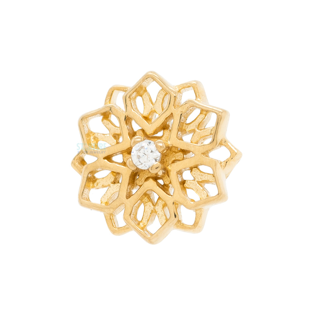 threadless: "Chloe" End in Gold with CZ