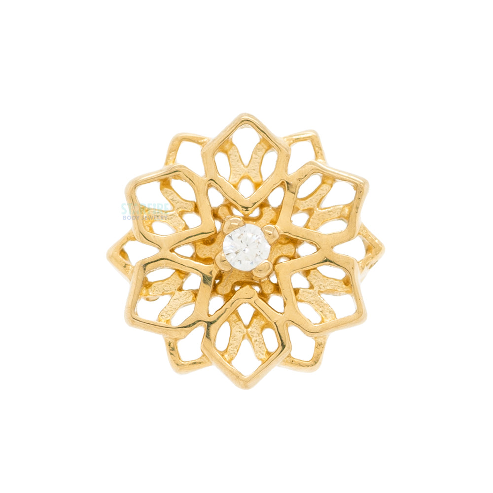 threadless: "Chloe" End in Gold with CZ