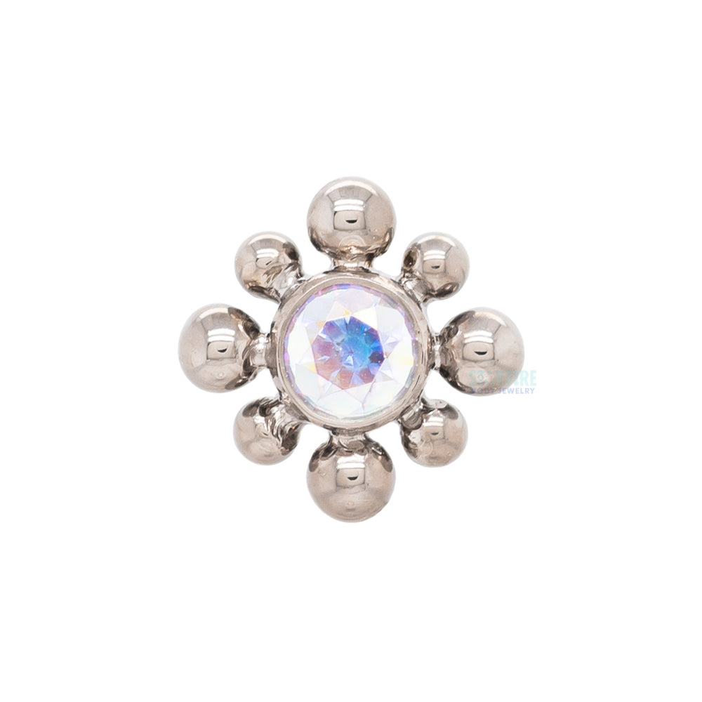 15HT 'Haute Couture Bijoux' Faceted Gem Bezel Threaded End