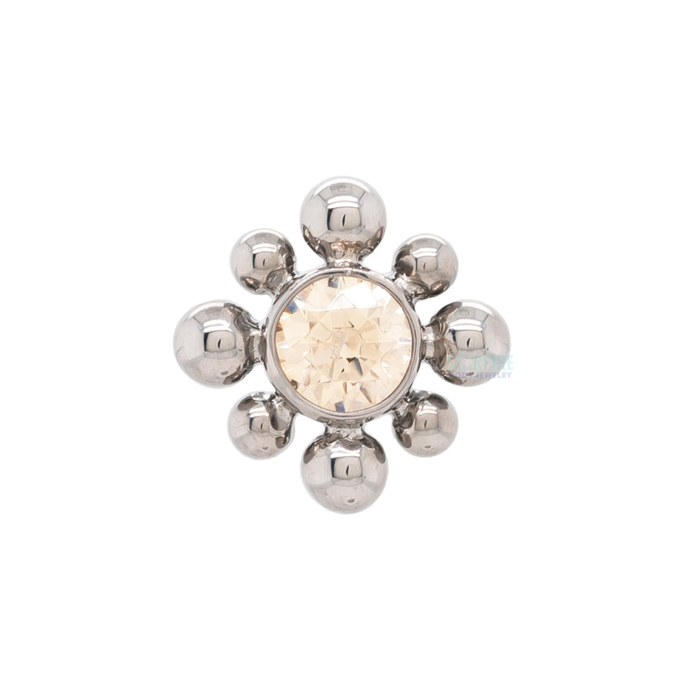 15HT 'Haute Couture Bijoux' Faceted Gem Bezel Threaded End