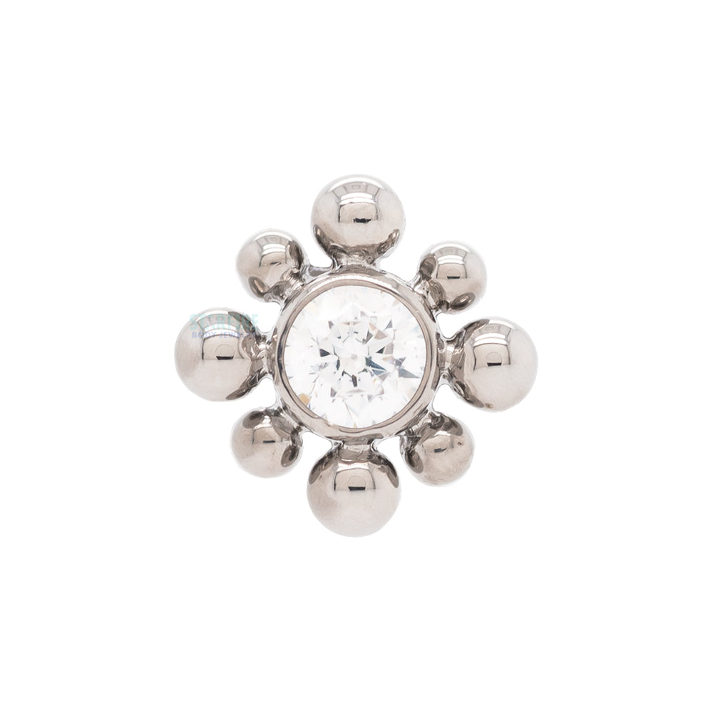 15HT 'Haute Couture Bijoux' Faceted Gem Bezel Threaded End