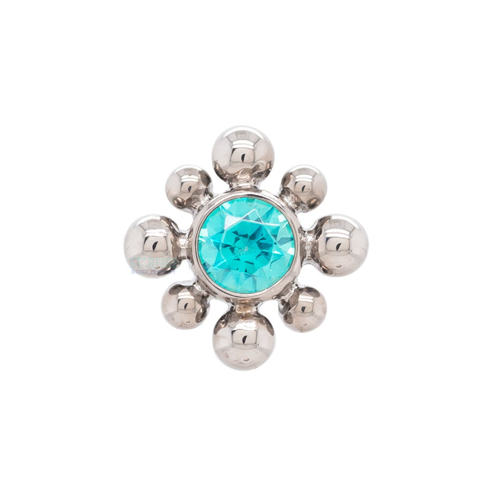15HT 'Haute Couture Bijoux' Faceted Gem Bezel Threaded End