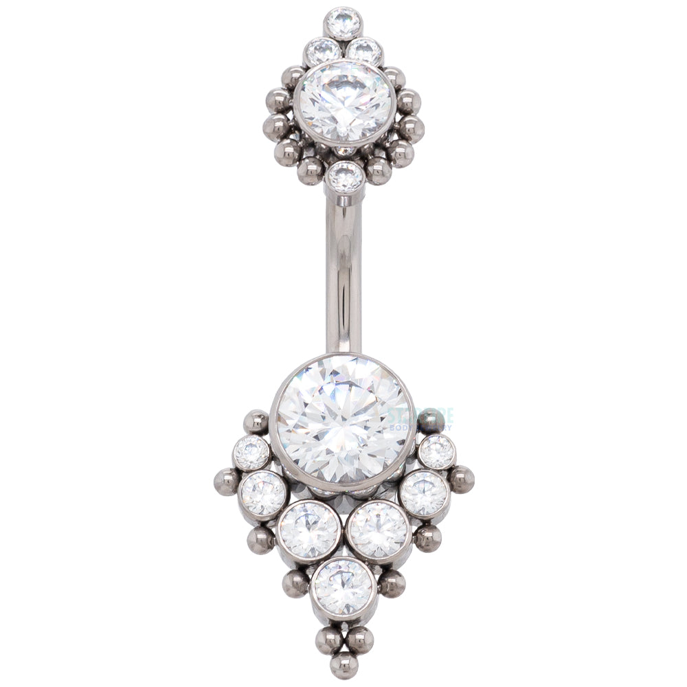 7HN 'Haute Couture Bijoux' Faceted Gem Navel Curve