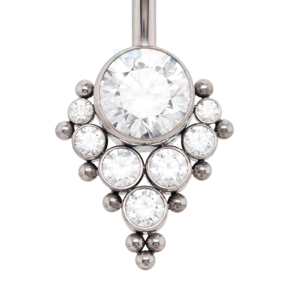 7HN 'Haute Couture Bijoux' Faceted Gem Navel Curve