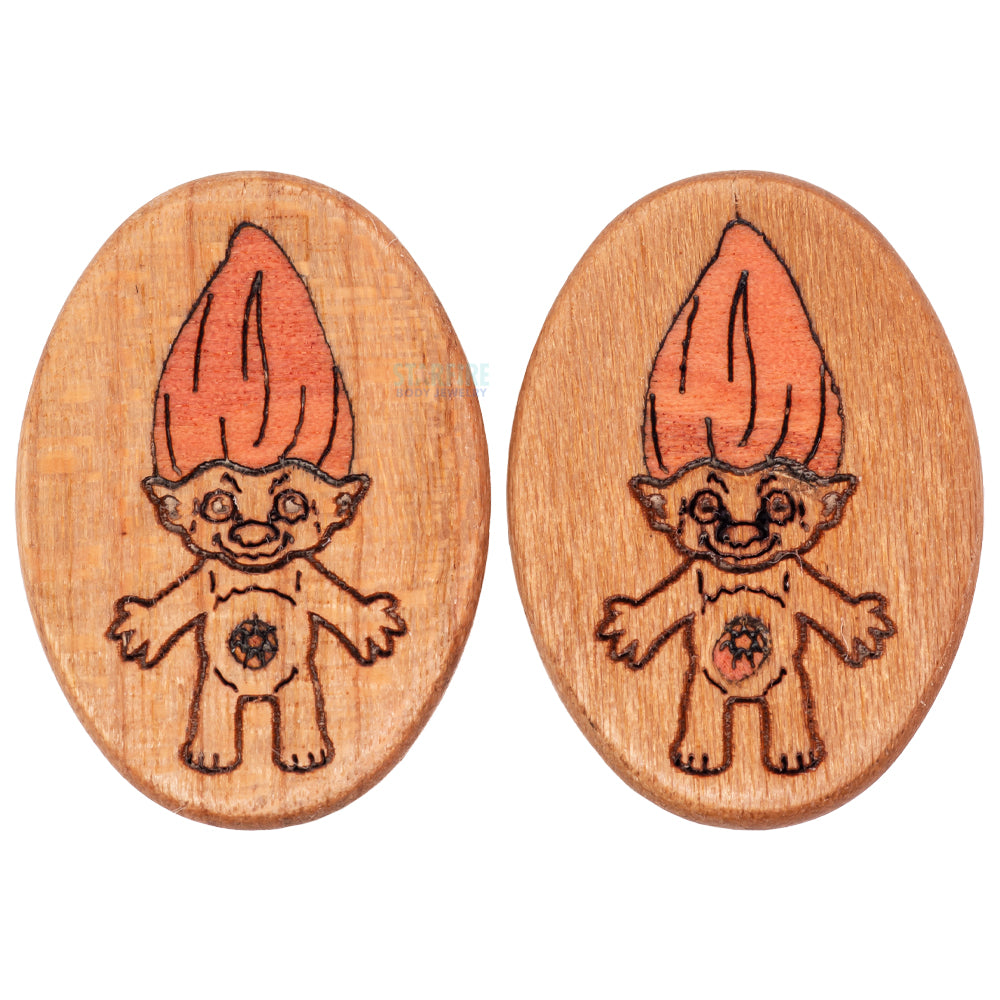 Troll Wood Oval Plugs