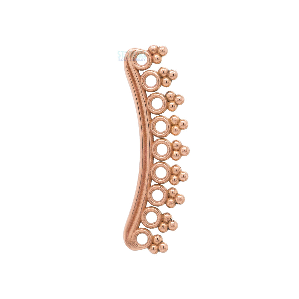 "Shiva" Threaded End in Gold & Platinum