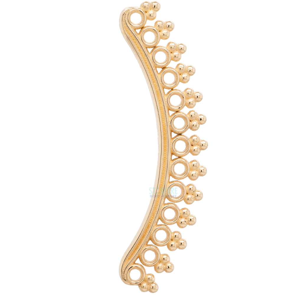 "Shiva" Threaded End in Gold & Platinum