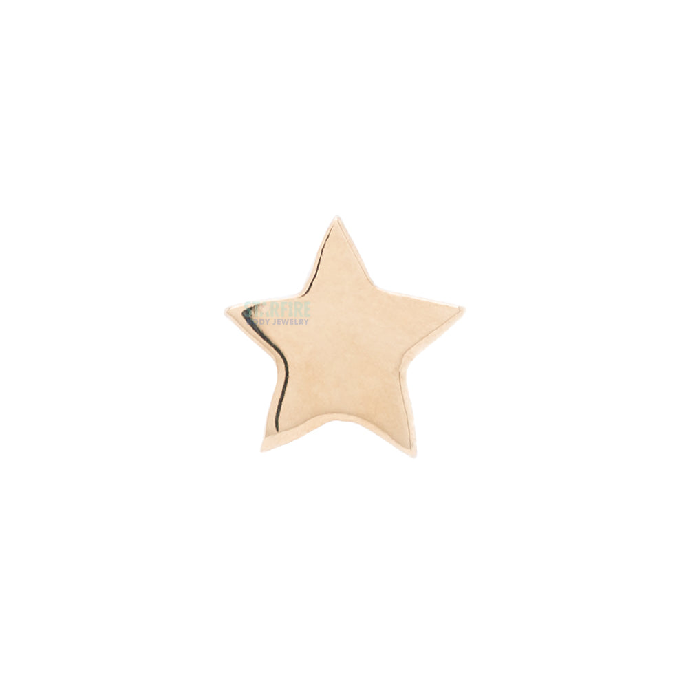 Star Threaded End in Gold & Platinum