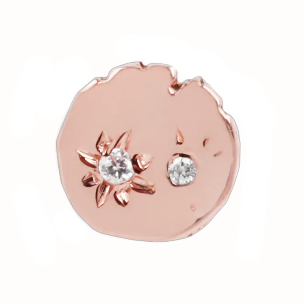 threadless: "Celestial" End in Gold with CZ's