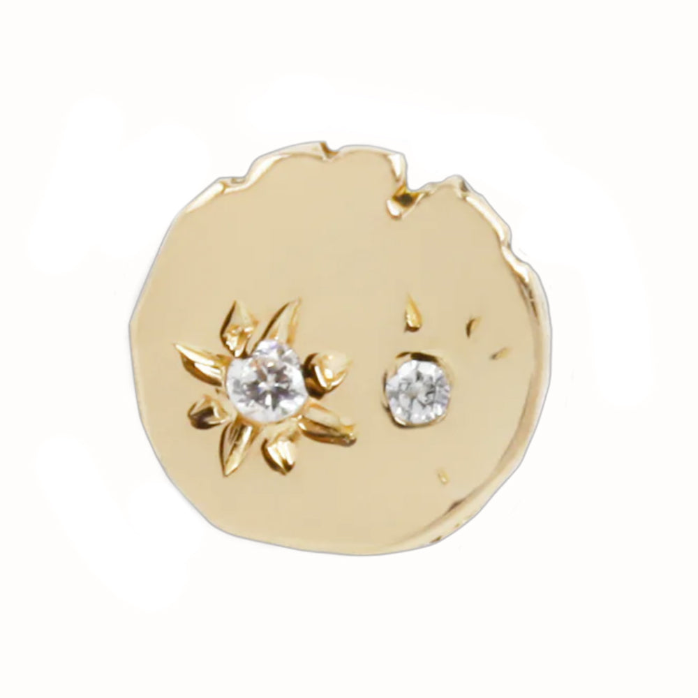 threadless: "Celestial" End in Gold with CZ's