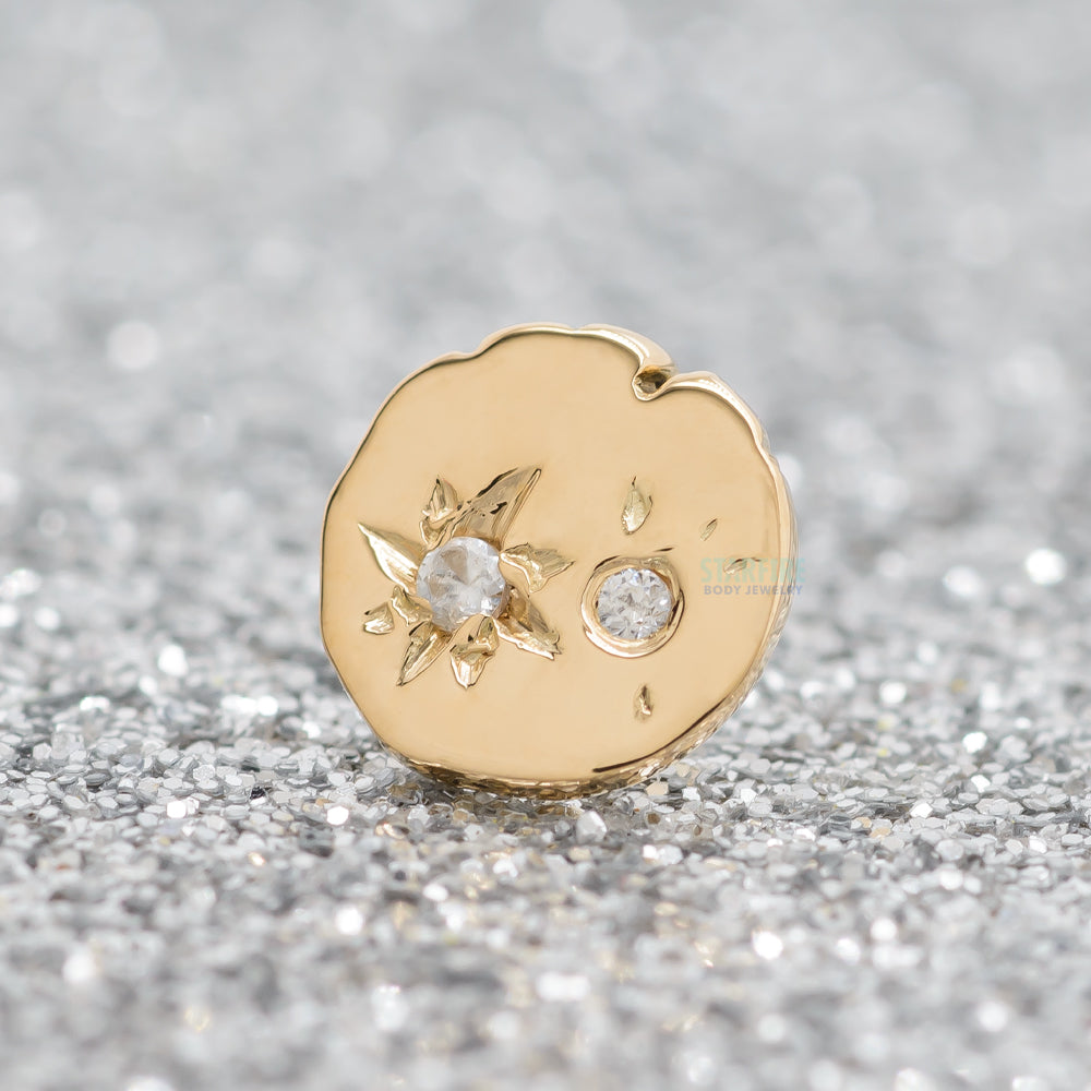 threadless: "Celestial" End in Gold with CZ's