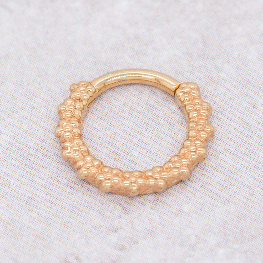 "Milo" Forward Facing Hinge Ring in Gold