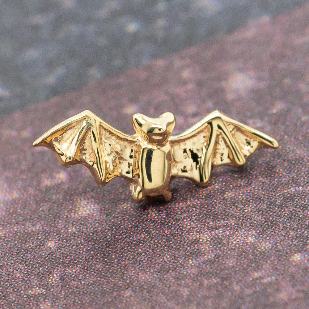 Bat Threaded End in Gold