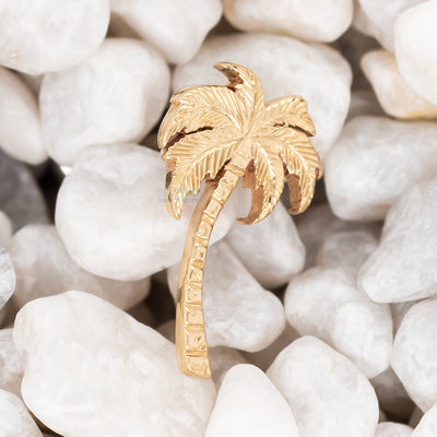 "Niki Palm Tree" Threaded End in Gold