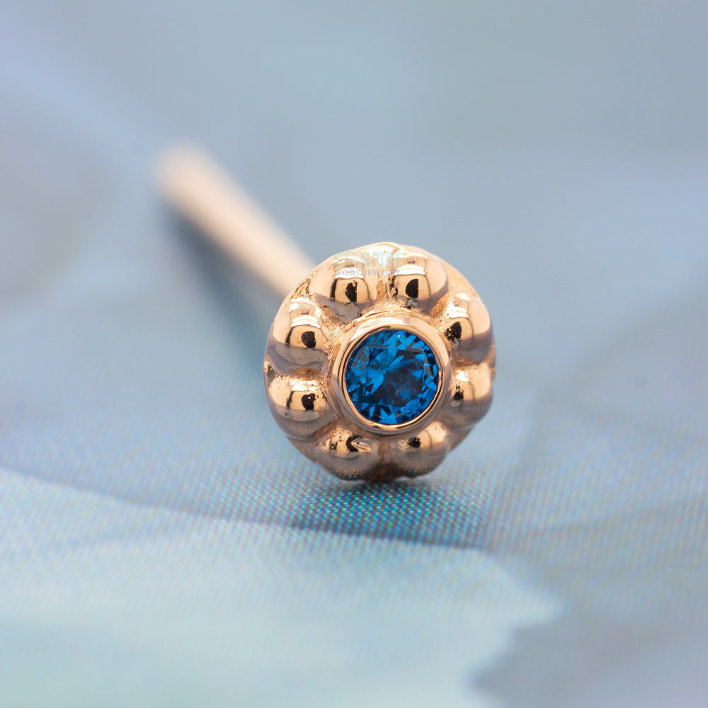 "Ipsa" Nostril Screw in Gold with 2mm Brilliant-Cut Gem