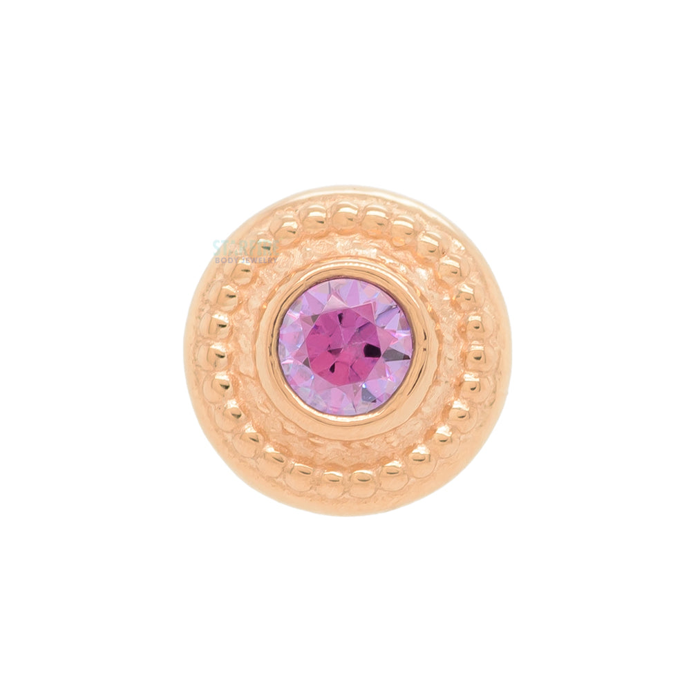 threadless: "Portola" End in Gold with Brilliant-Cut Gem