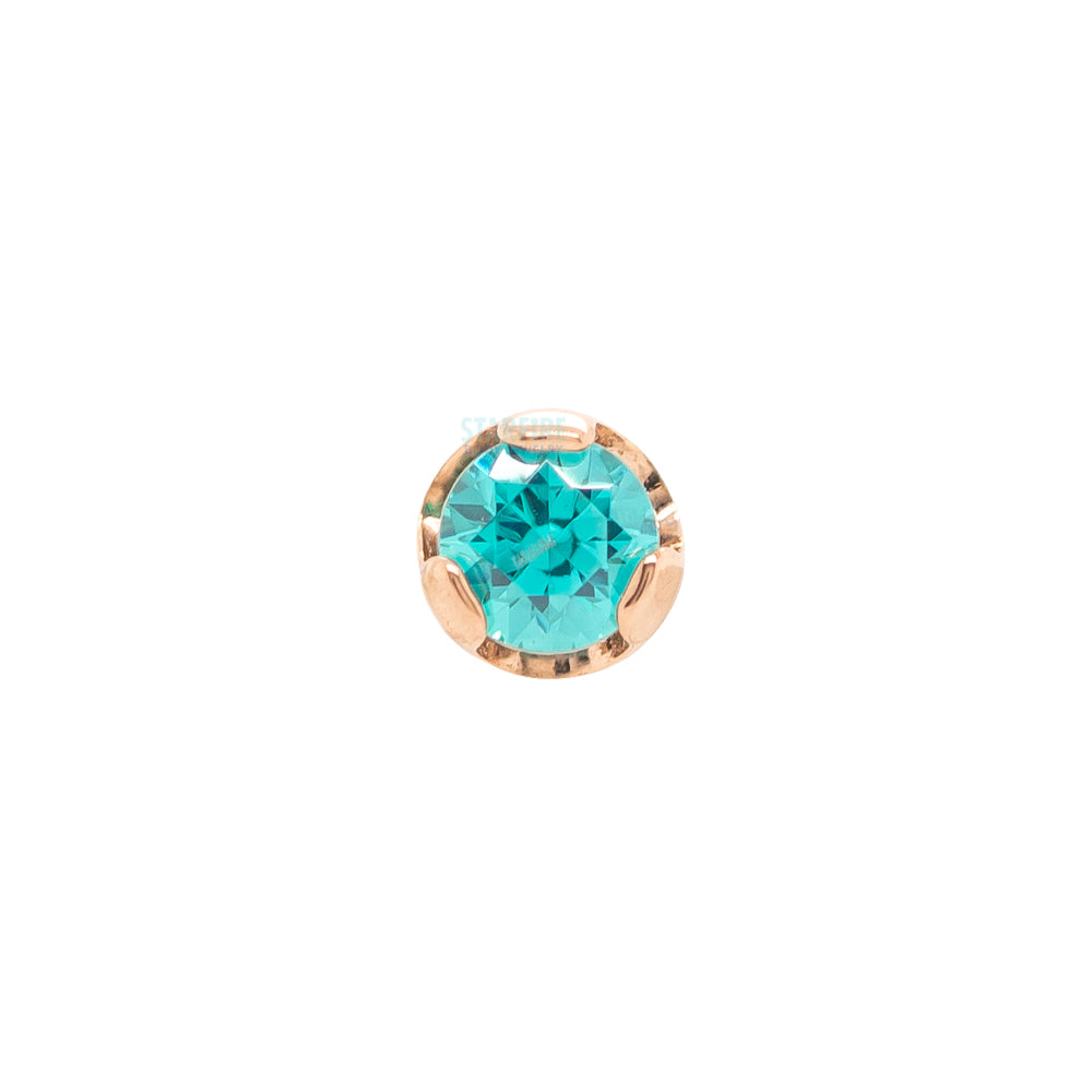 Prong-Set Nostril Screw in Gold with Brilliant-Cut Gem