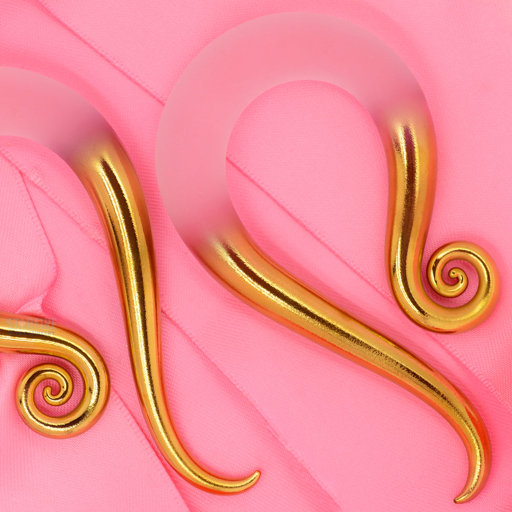 Glass Modified Leos - Gold Tipped Matte Rose Water