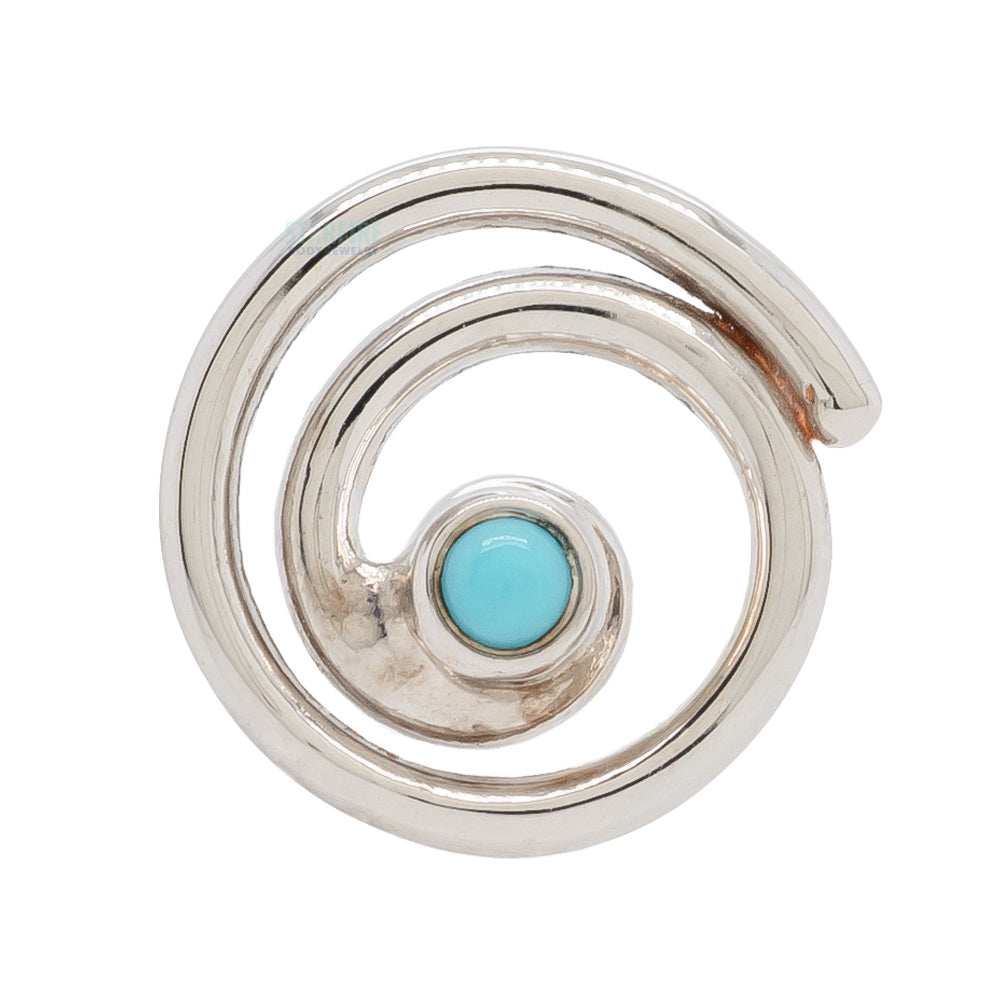 Melody Super Spiral Nostril Screw in Gold with Turquoise