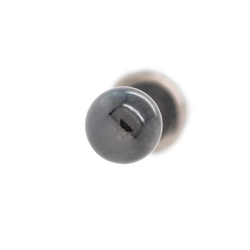Black Niobium Ball - on flatback