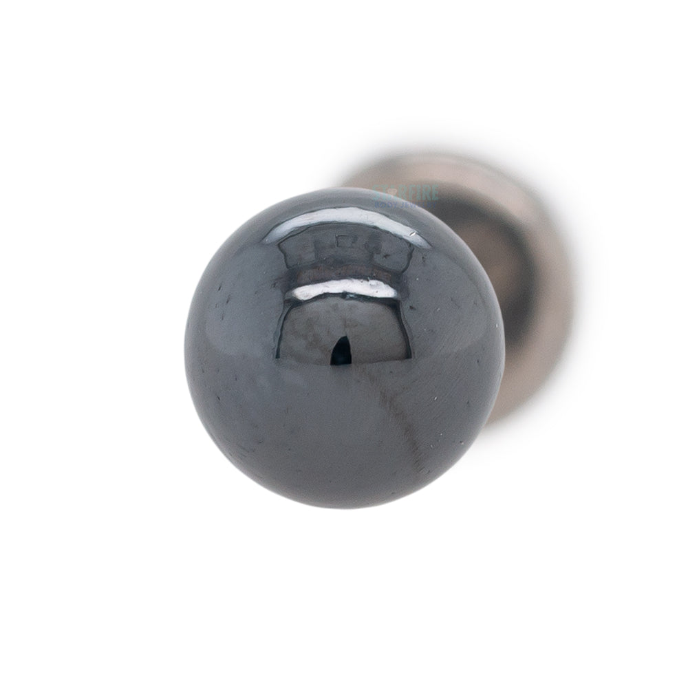Black Niobium Ball - on flatback